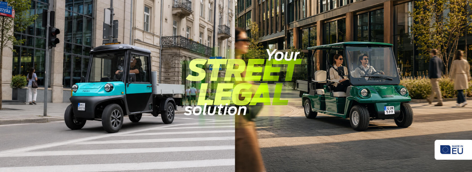 Slider page Melex Street Legal